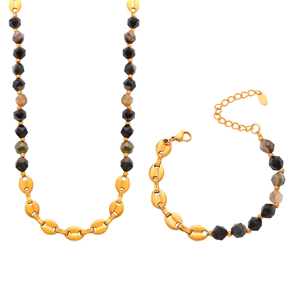 Terra & Tide 18K Gold Handcrafted Gemstone Set