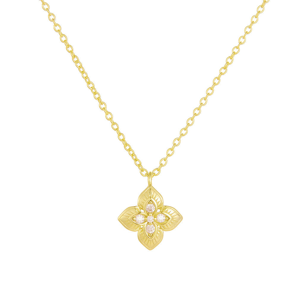 Fortune 18K Gold Vermeil Clover Pendant Necklace