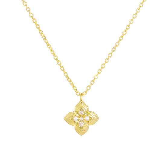 Fortune 18K Gold Vermeil Clover Pendant Necklace