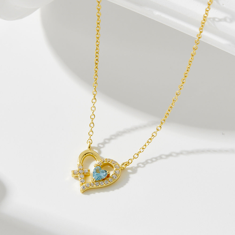 Devotion 18K Gold Vermeil Heart & Cross Necklace
