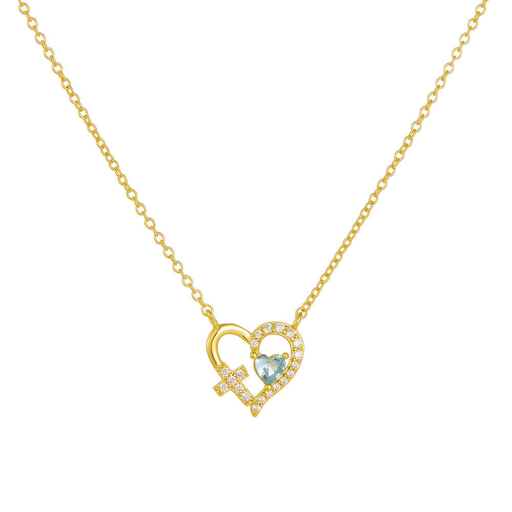 Devotion 18K Gold Vermeil Heart & Cross Necklace