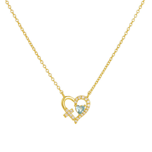 Devotion 18K Gold Vermeil Heart & Cross Necklace