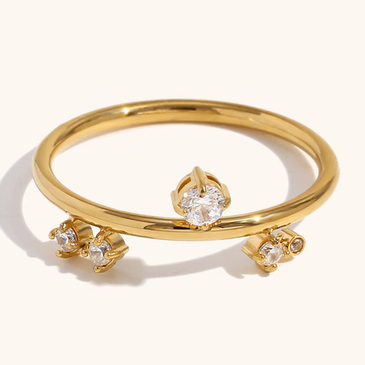 Regalia 18K Gold Crown Tiara Ring