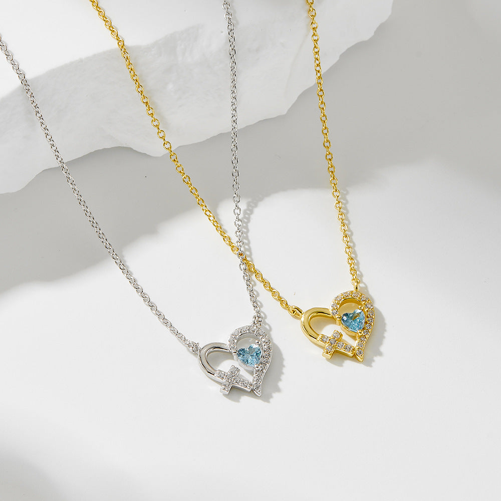 Devotion 18K Gold Vermeil Heart & Cross Necklace