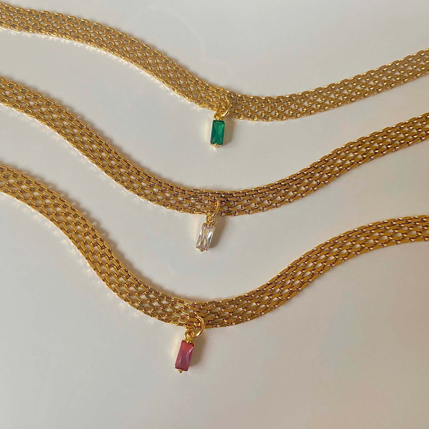 Mosaic Muse 18K Gold Woven Crystal Collar