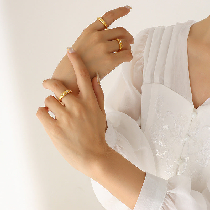 Elowen Leaf 18K Gold Layered Ring