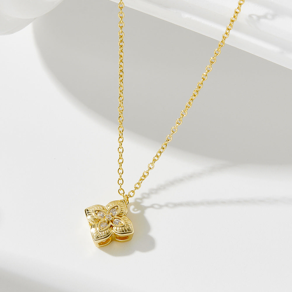 Fortune 18K Gold Vermeil Clover Pendant Necklace