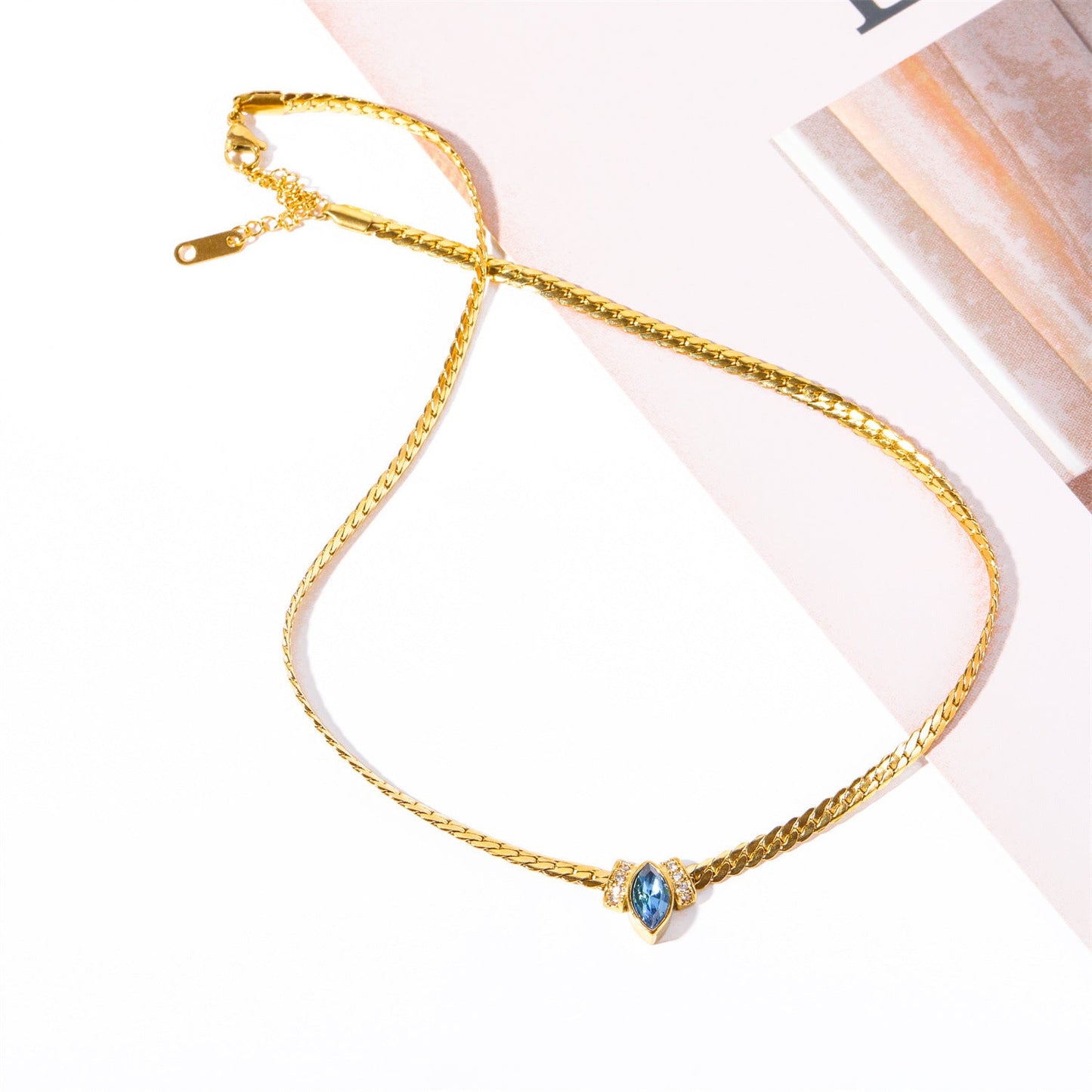 Mystic Serpentine 18K Gold Emerald Necklace