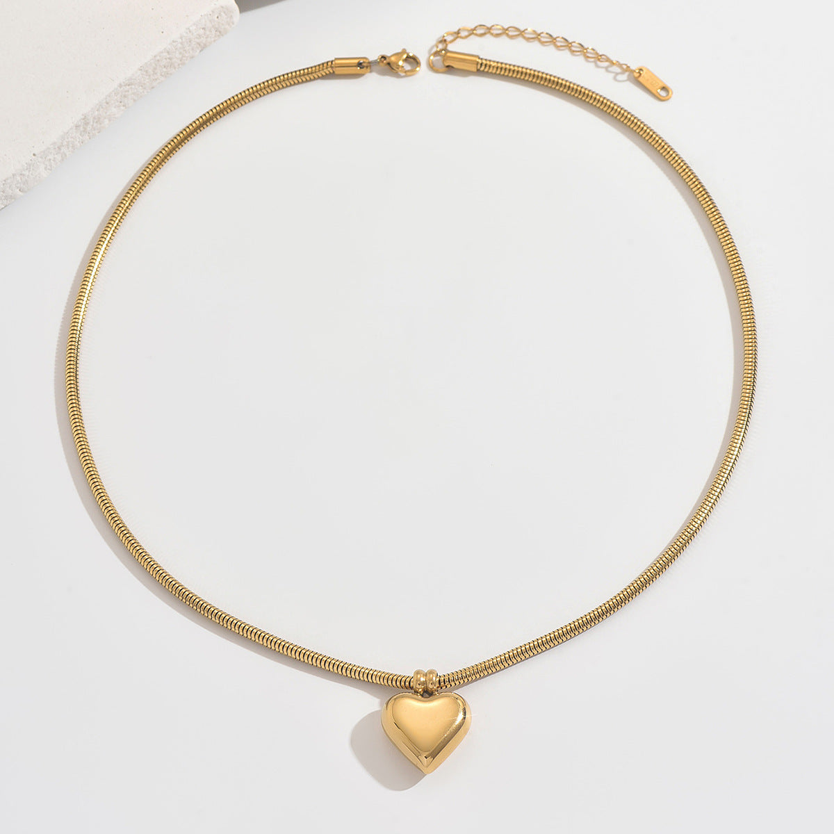 Amour 3D Puffy Heart Necklace