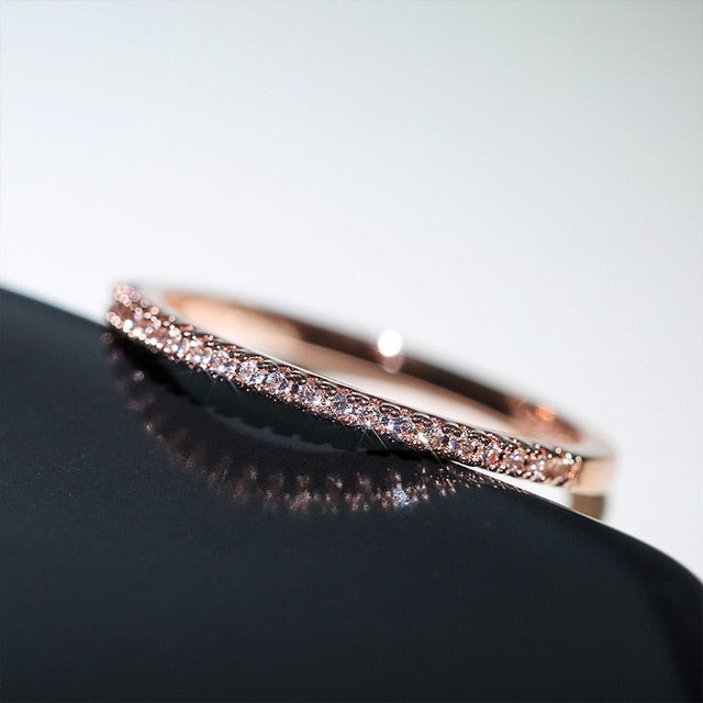 Stellar 18K Gold Vermeil Minimalist Micro-Pave Ring
